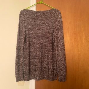 Women’s Croft & Barrow brown off the shoulders sweater.